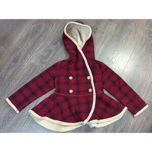 Mack & Co Fleece Coat Girls 3T Ruffle Front Button Flannel Skirt Jack(m)